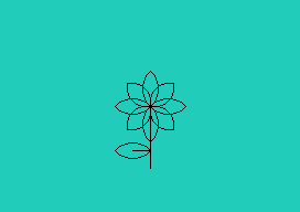Screenshot of pixel art flower