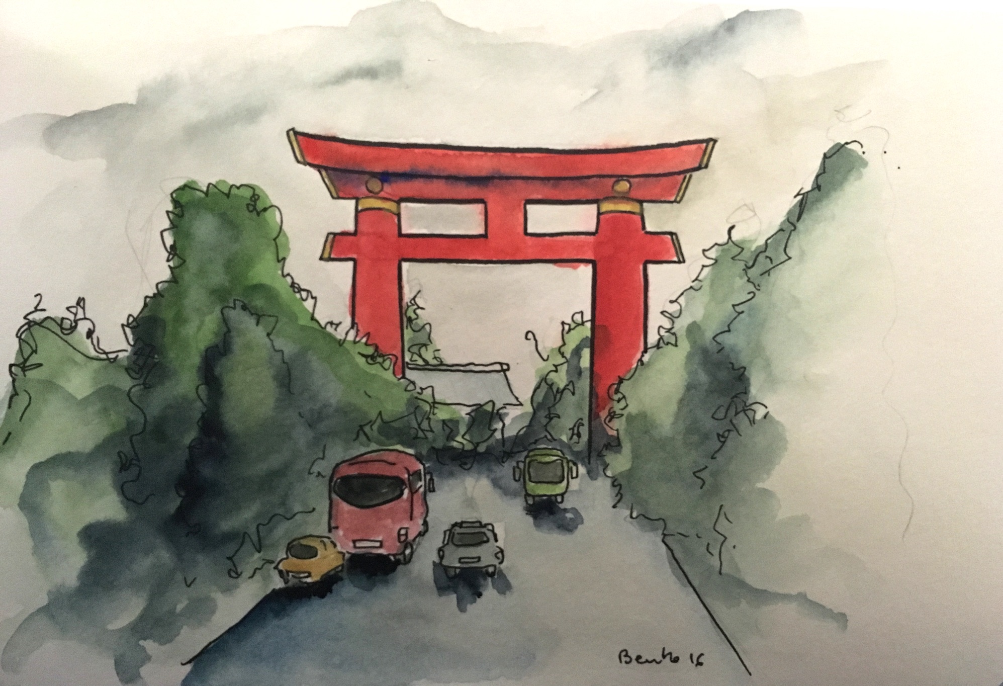 Heian torii sketch